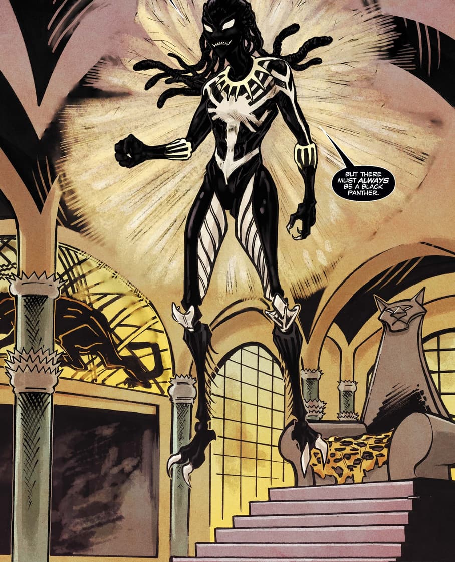 Ngozi rises as the new Black Panther in VENOMVERSE: WAR STORIES (2017) #1.