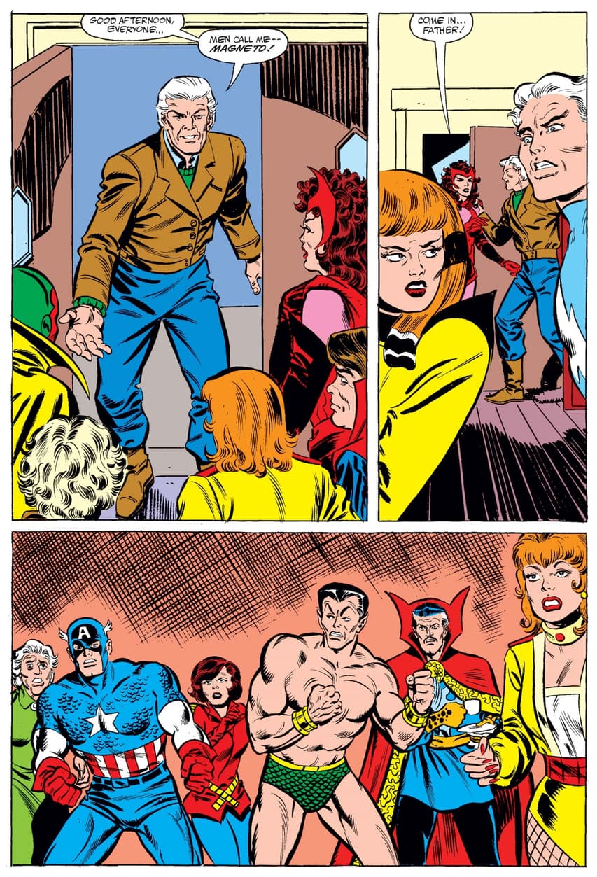 Magneto shows up to Wanda and Vision's Thanksgiving dinner.