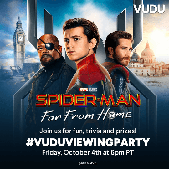 Join Us For the 'Spider-Man: Far From Home' Vudu Viewing Party on October 4  | Marvel