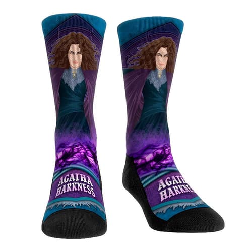 <a href=https://rockemsocks.com/collections/wandavision/products/wandavision-agatha-harkness-villain-pose>Agatha Harkness- Villain Pose</a> / Rock ‘Em Socks