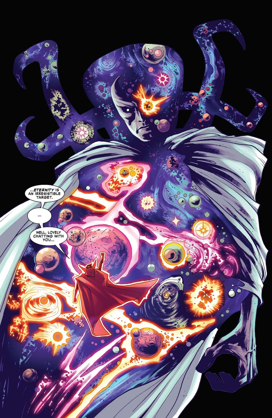 A Strange encounter with Eternity in WAR OF THE REALMS: WAR SCROLLS (2019) #2.