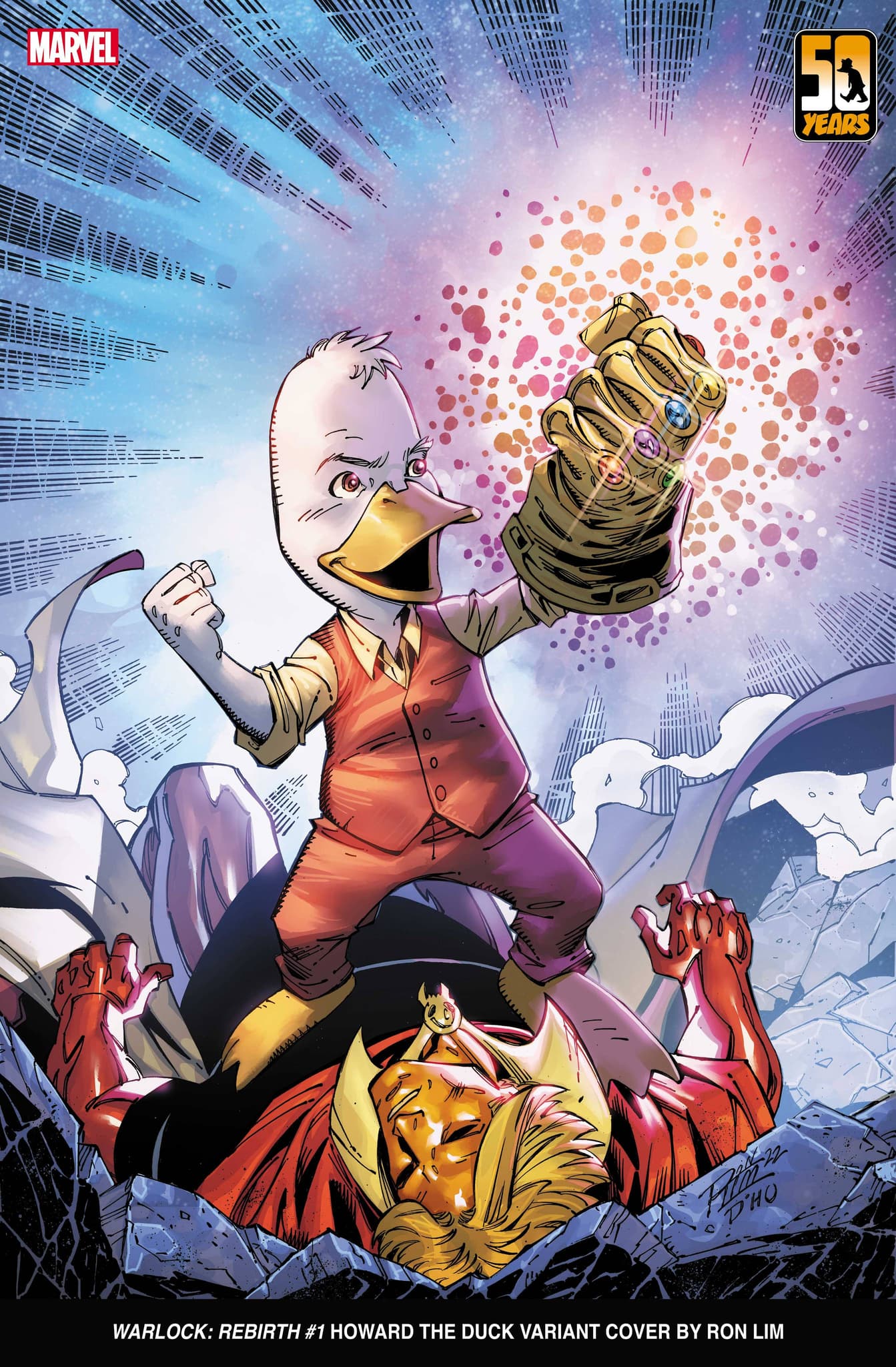 WARLOCK: REBIRTH #1 Howard the Duck Variant Cover by Ron Lim
