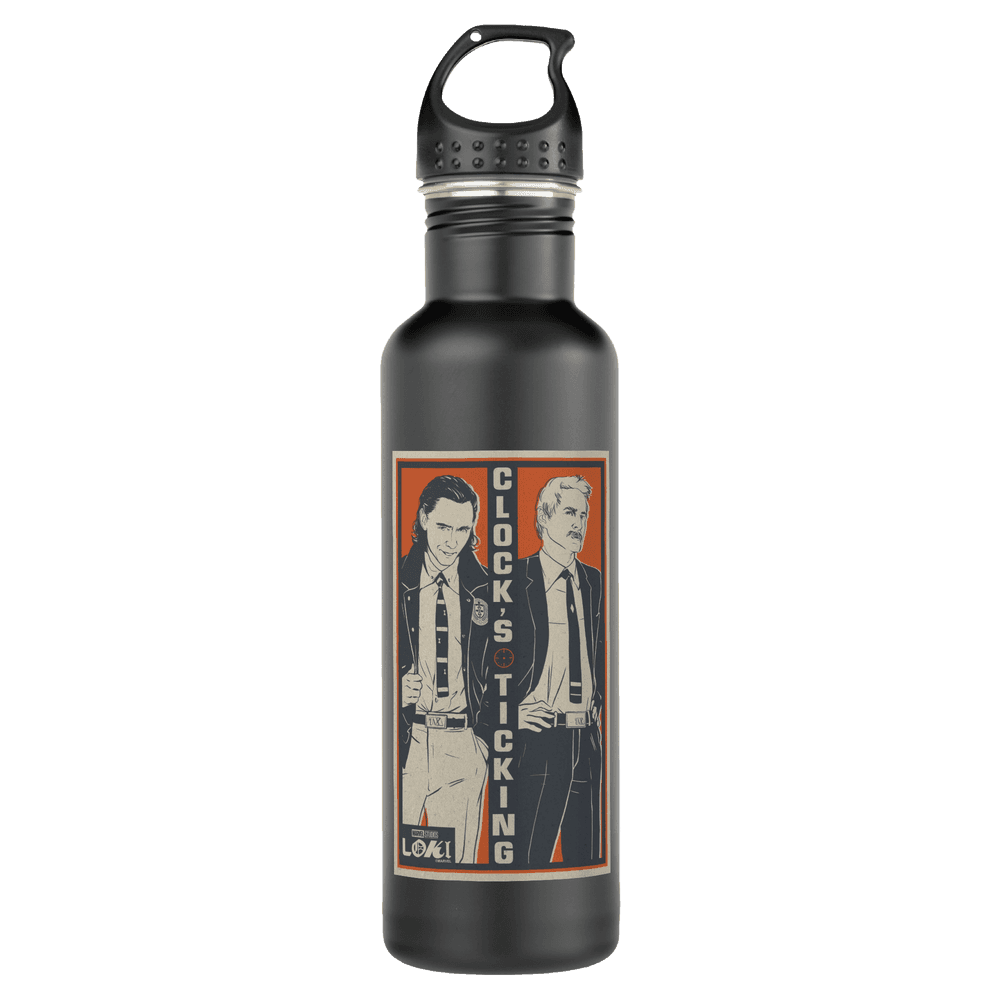 Loki and Mobius 'Clock's Ticking' Water Bottle