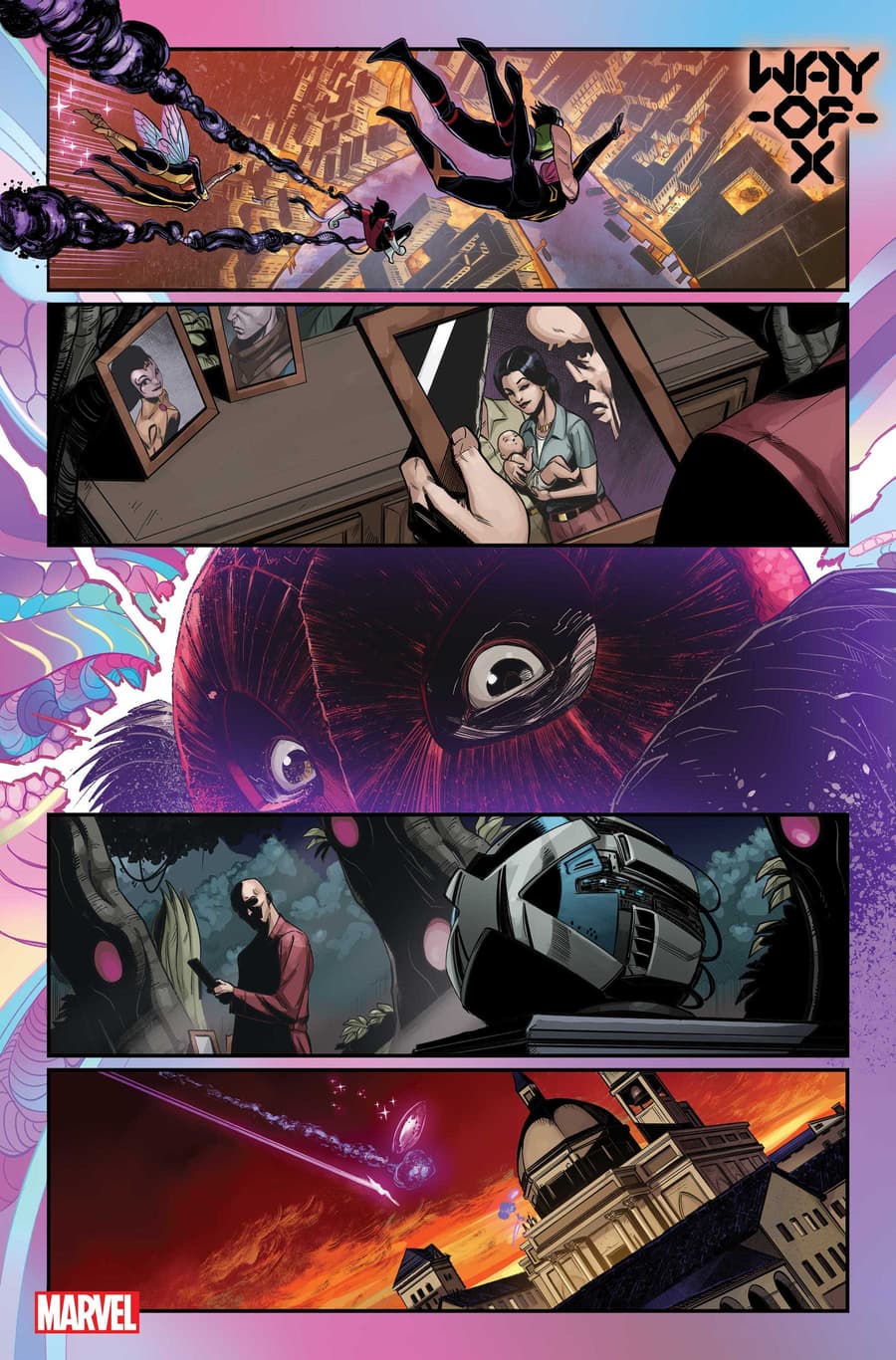 WAY OF X #1 preview interiors by Bob Quinn with colors by Java Tartaglia