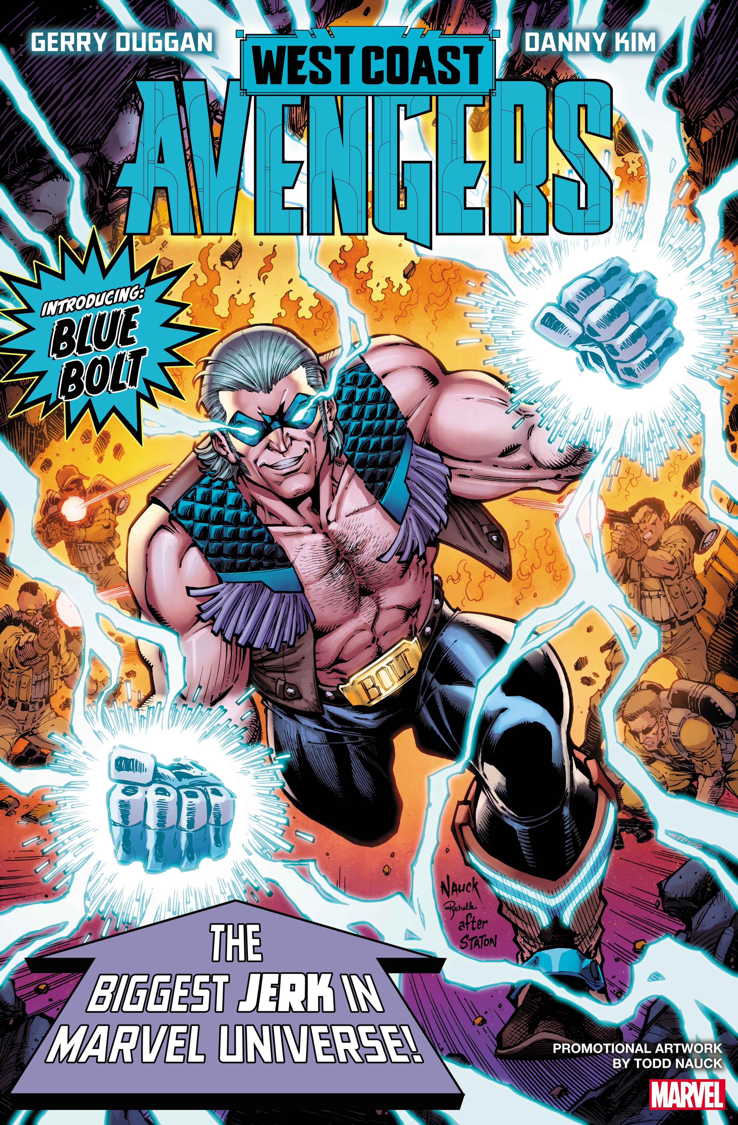 West Coast Avengers Introduces Earth s Unlikeliest Hero Blue Bolt Marvel