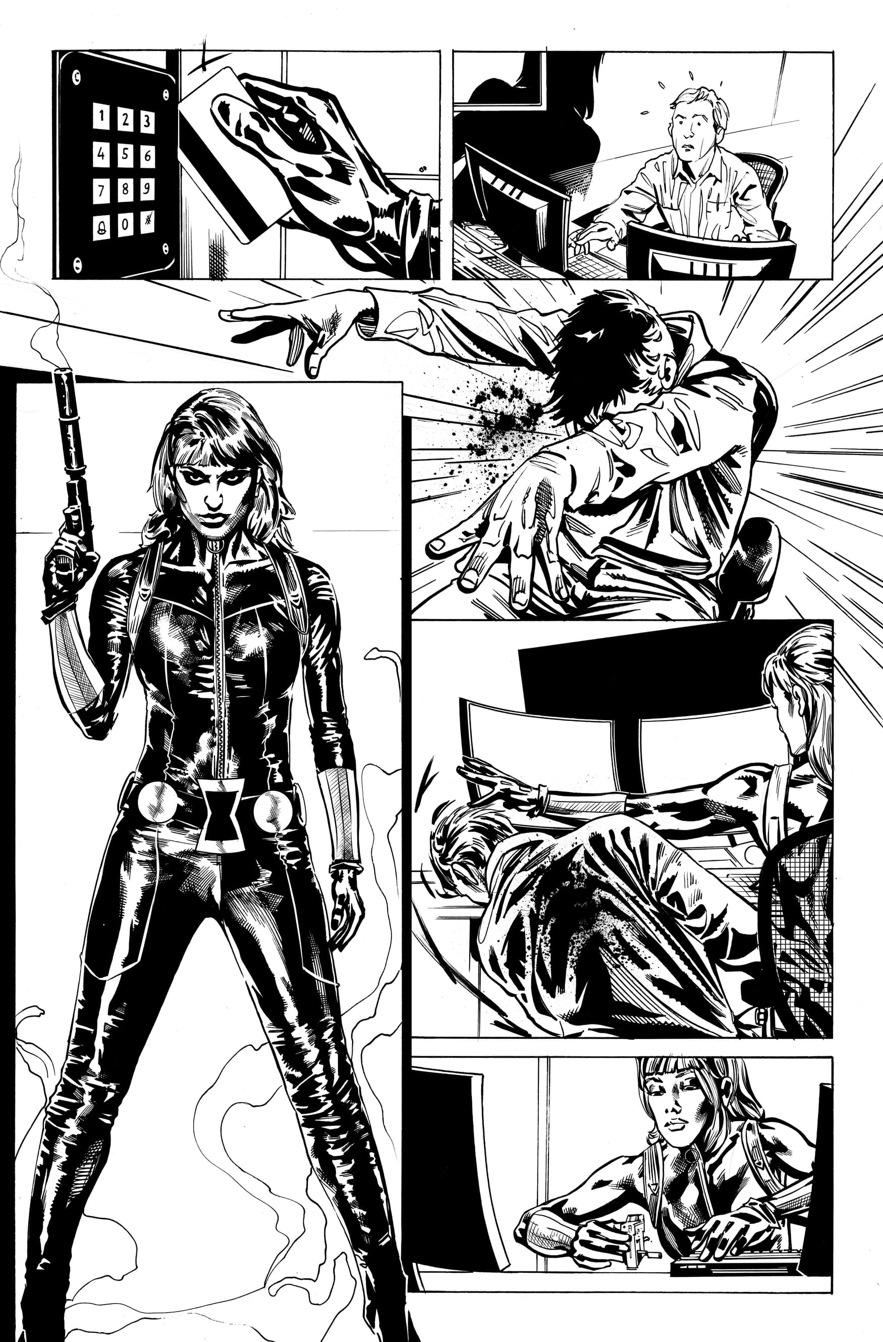 THE WEB OF BLACK WIDOW #2 preview page by Stephen Mooney
