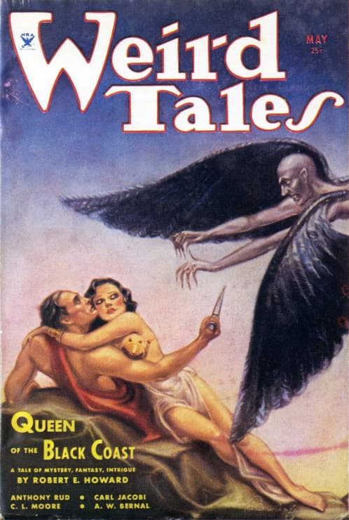 Belit on cover of Weird Tales