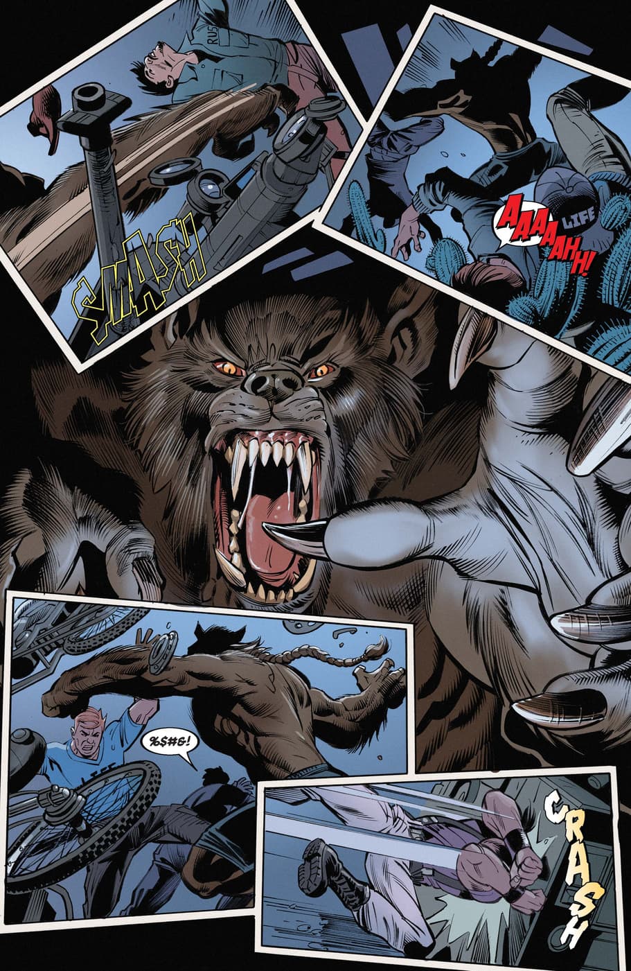 Werewolf by Night attacks in issue #1.
