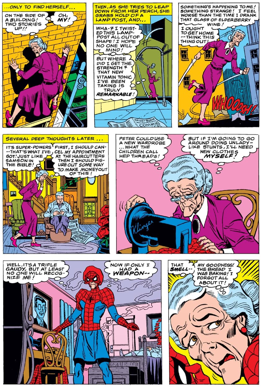 Aunt May as Spider-May in WHAT IF? (1977) #23.