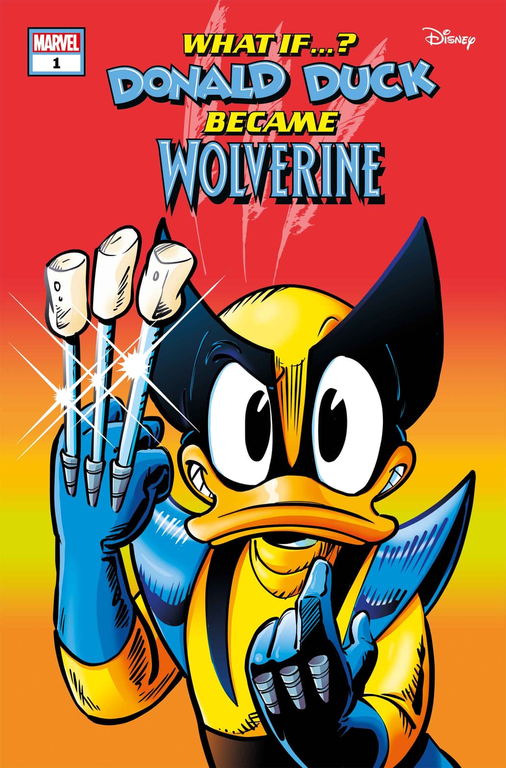 MARVEL & DISNEY: WHAT IF…? DONALD DUCK BECAME WOLVERINE #1 cover by Giada Perissinotto