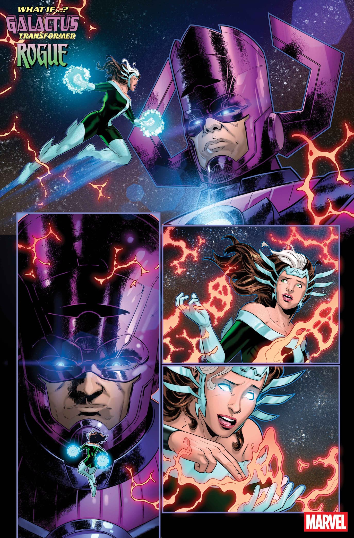 WHAT IF…? GALACTUS TRANSFORMED ROGUE? #1 Art by STEPHEN BYRNE