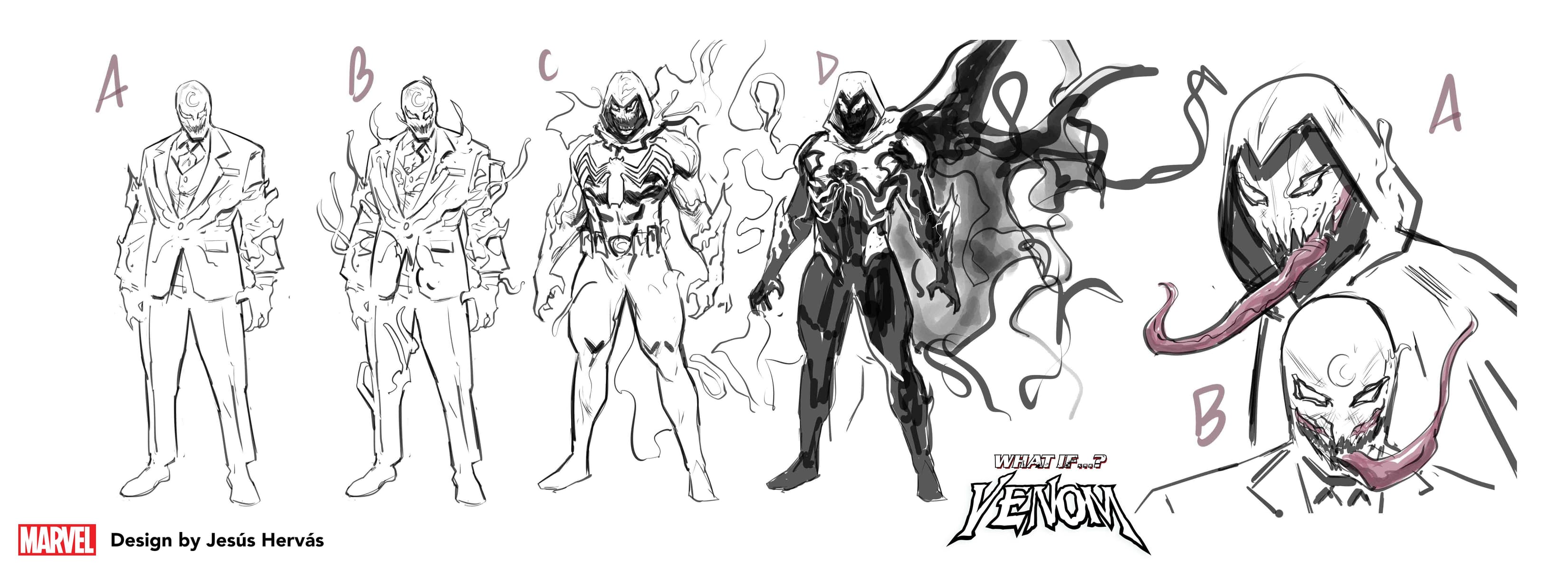 WHAT IF...? VENOM: Moon Knight character design sheet by Jesús Hervás