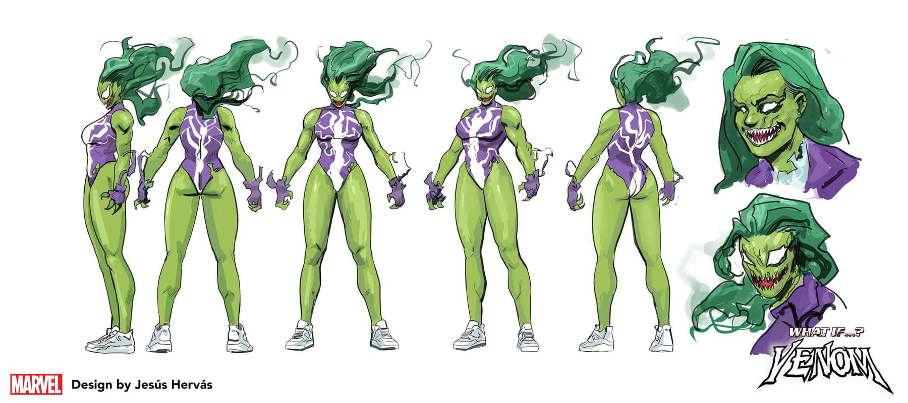 WHAT IF...? VENOM: She-Hulk character design sheet by Jesús Hervás