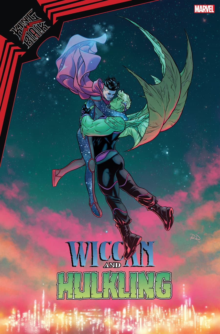 KING IN BLACK: WICCAN AND HULKLING #1 variant cover by Russell Dauterman