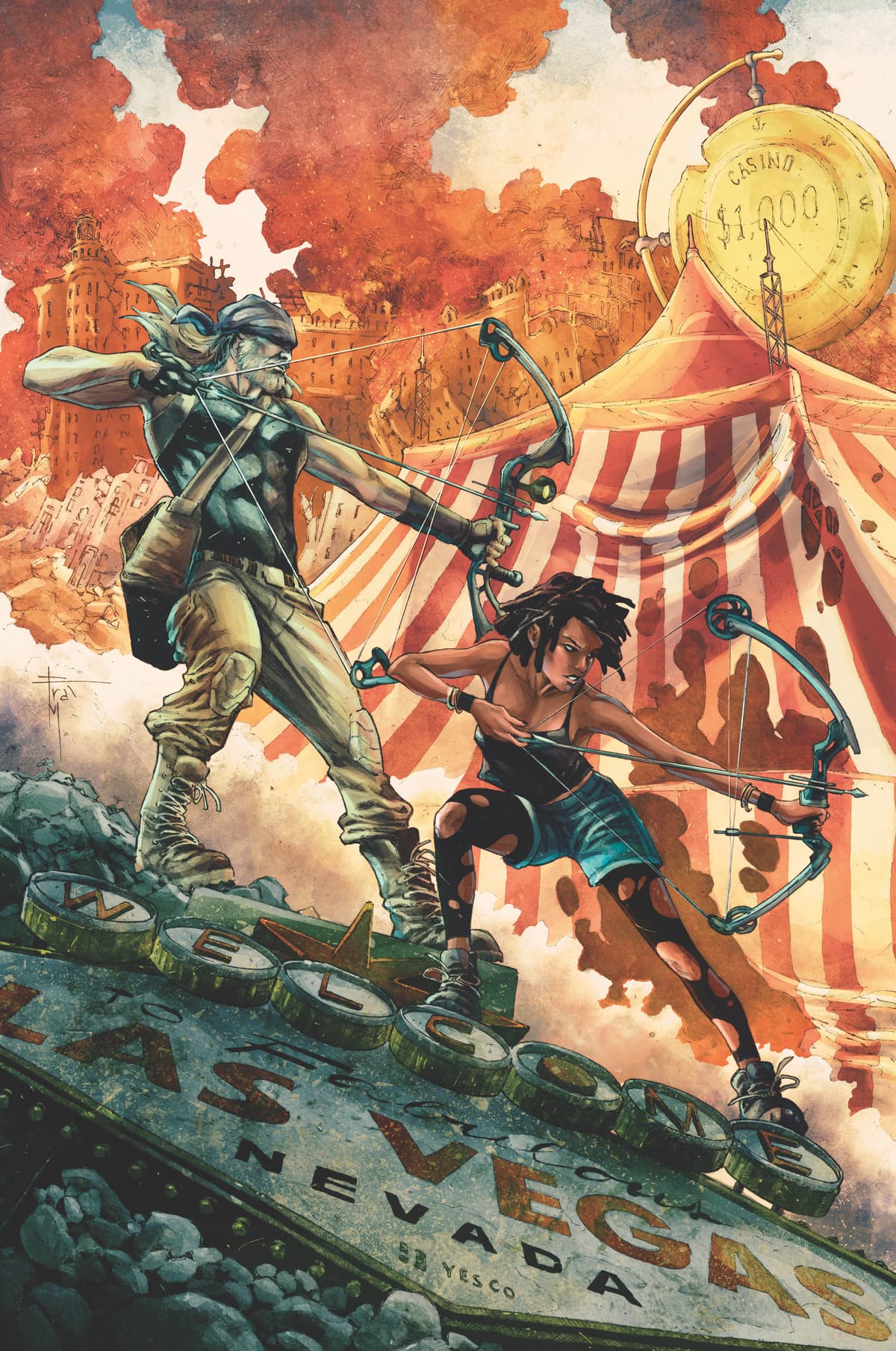 Marvel's Wastelanders: Hawkeye art by Francesco Mobili