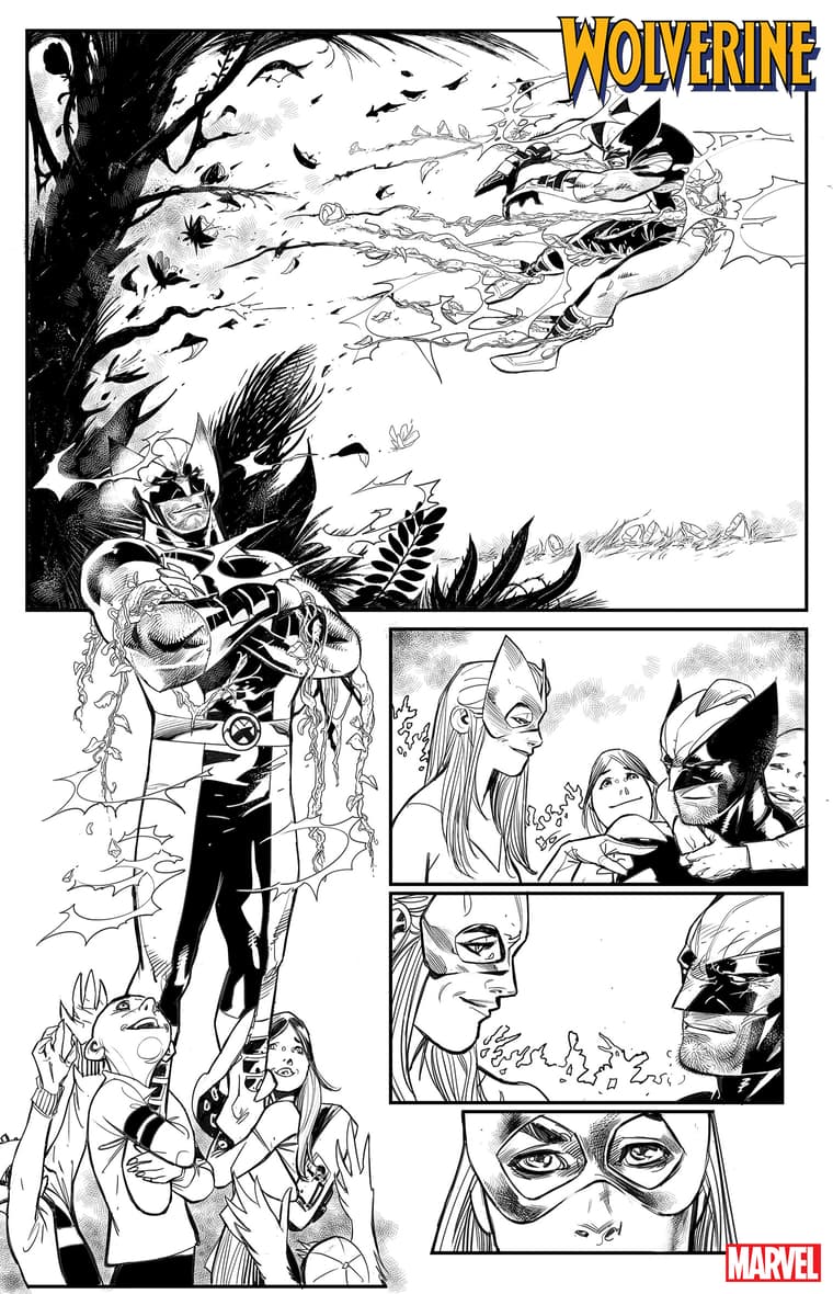 WOLVERINE #1 interior inks by Adam Kubert