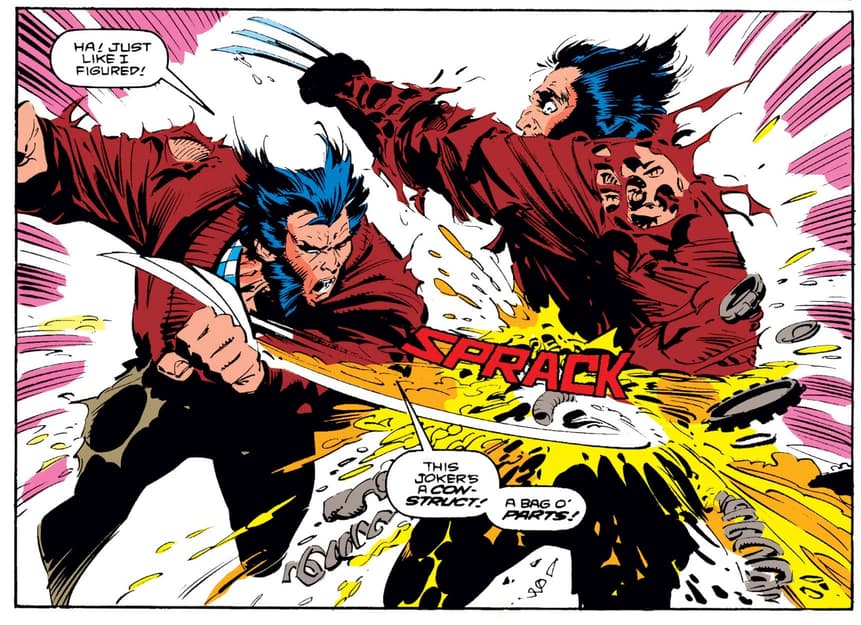 Wolverine versus a cyber-Wolverine!