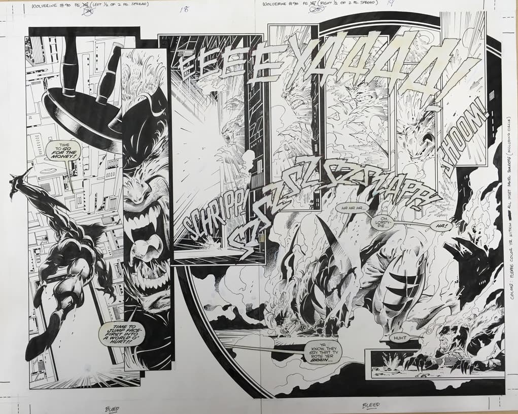 WOLVERINE #90 inks
