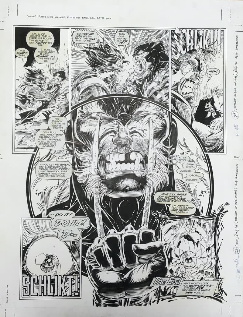 WOLVERINE #90 inks
