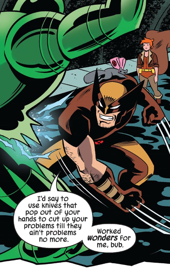Wolverine tells Squirrel Girl how it's done!