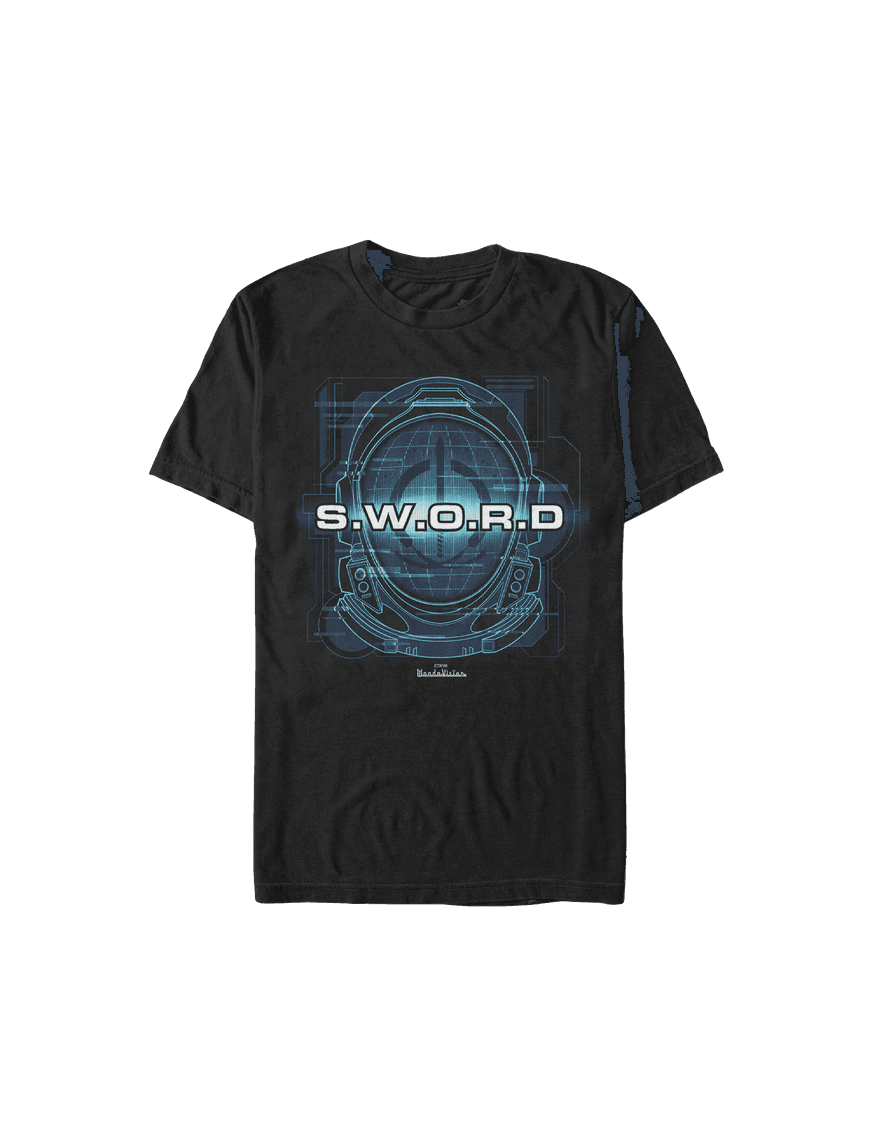 <a href="https://www.hottopic.com/product/marvel-wandavision-s.w.o.r.d-at-work-t-shirt/15270822.html">S.W.O.R.D. At Work T-Shirt</a>/ Hot Topic