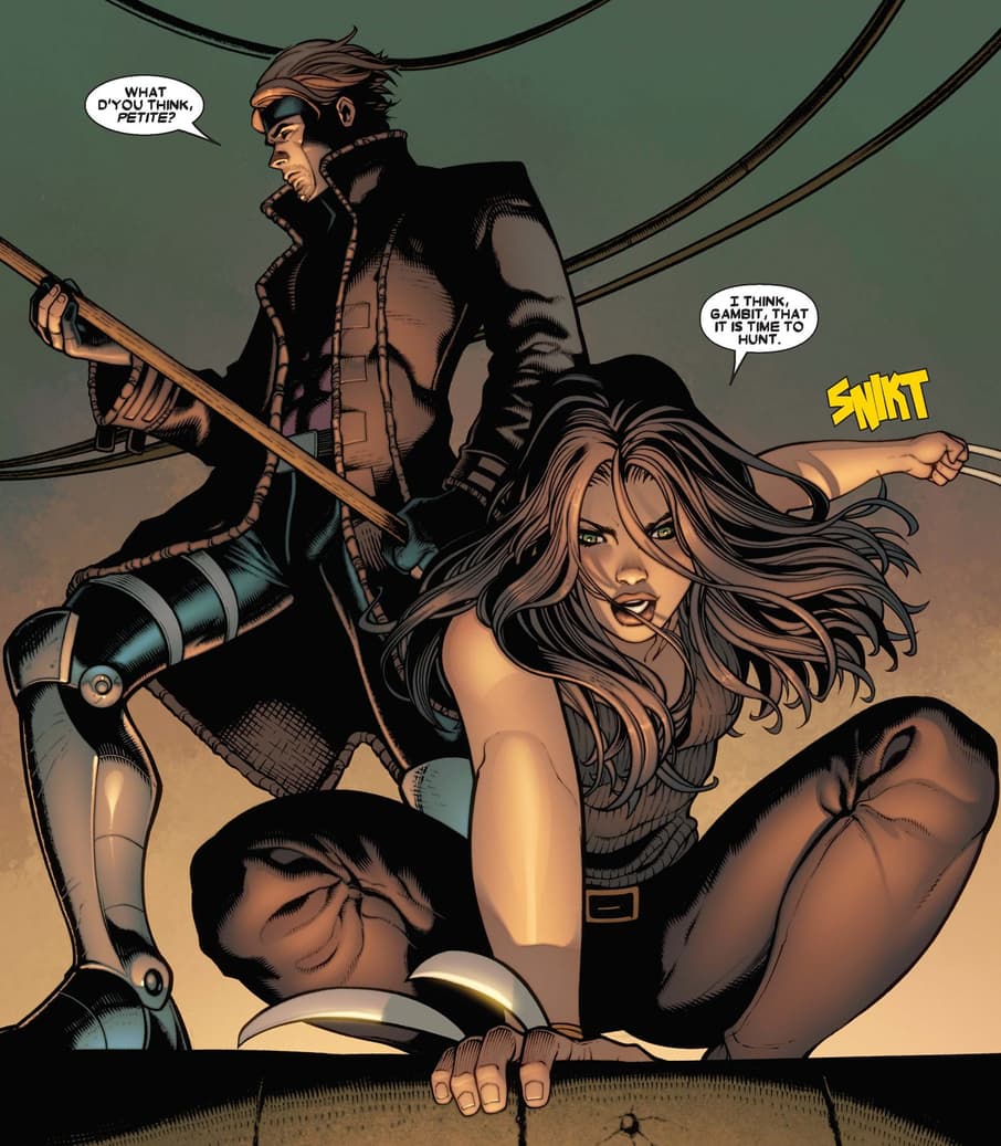 X-23 and Gambit survey the scene in X-23 (2010) #8.