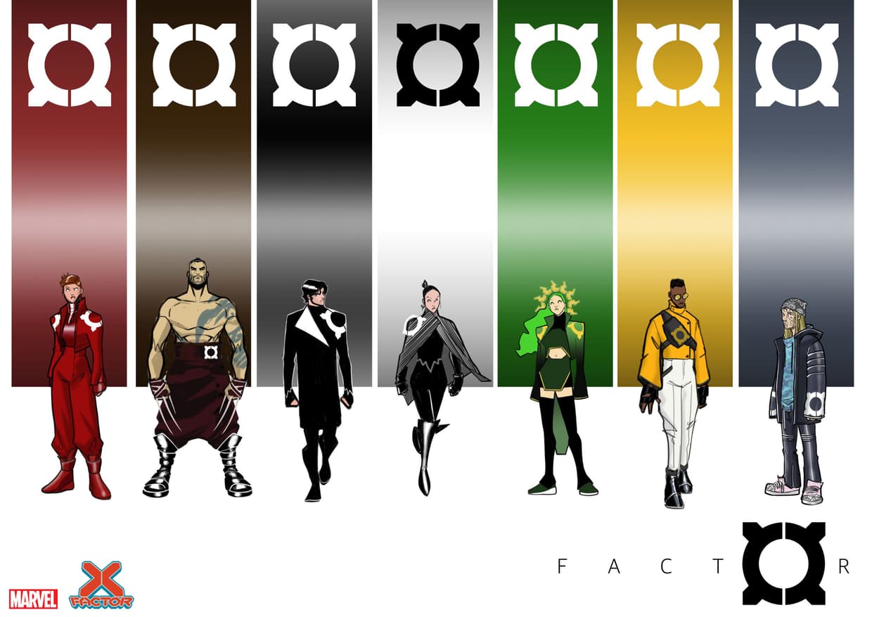 X-Factor costume designs by David Baldeón