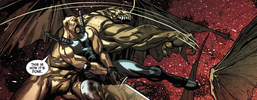 Blade kills creature in X-Men Curse of the Mutants