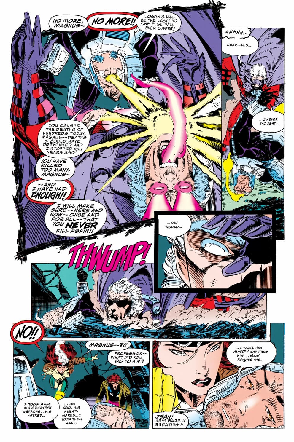X-MEN (1991) #25 artwork by Andy Kubert, Matt Ryan, and Joe Rosas