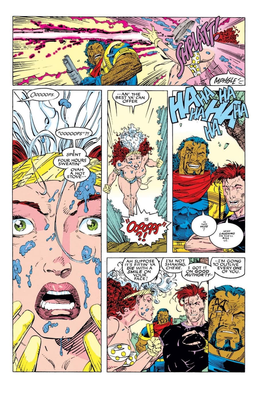 X-MEN (1991) #8 page by Jim Lee and Scott Lobdell