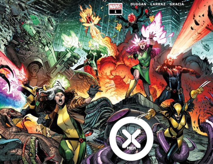 X-MEN (2021) #1 wraparound cover by Pepe Larraz and Marte Gracia