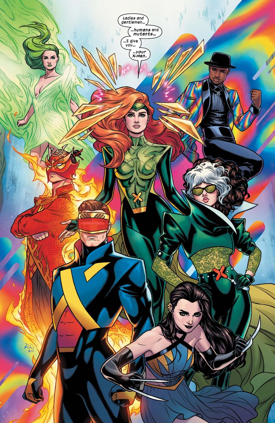 The new X-Men team revealed in X-MEN (2019) #21.