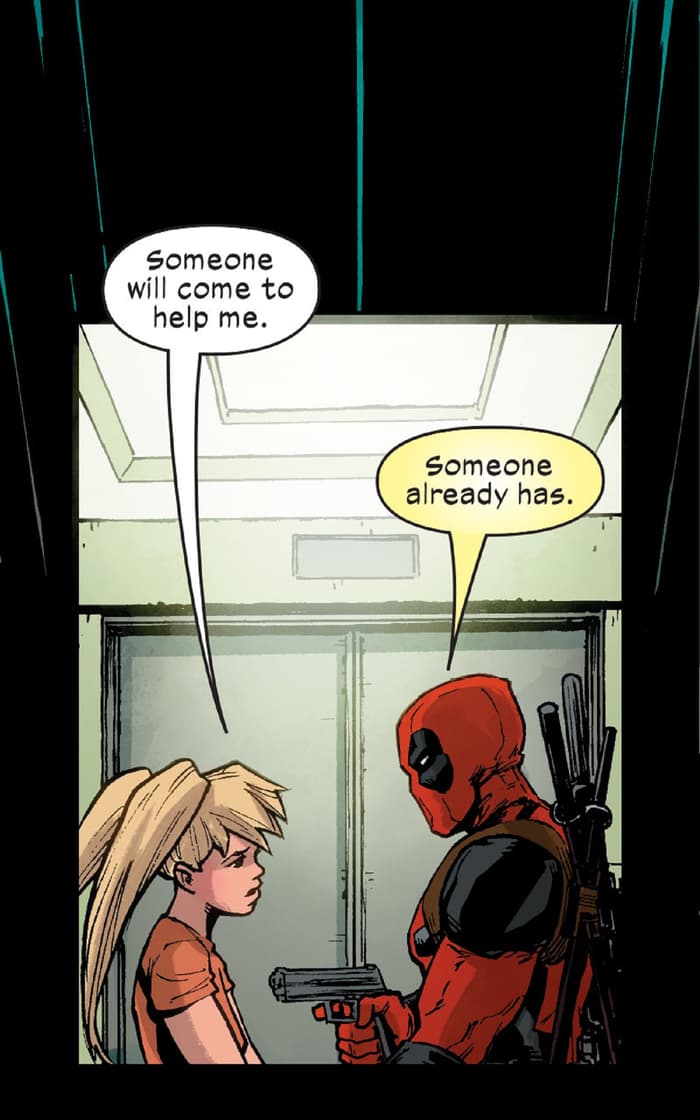 Deadpool breaks Rubber Maid out of prison.