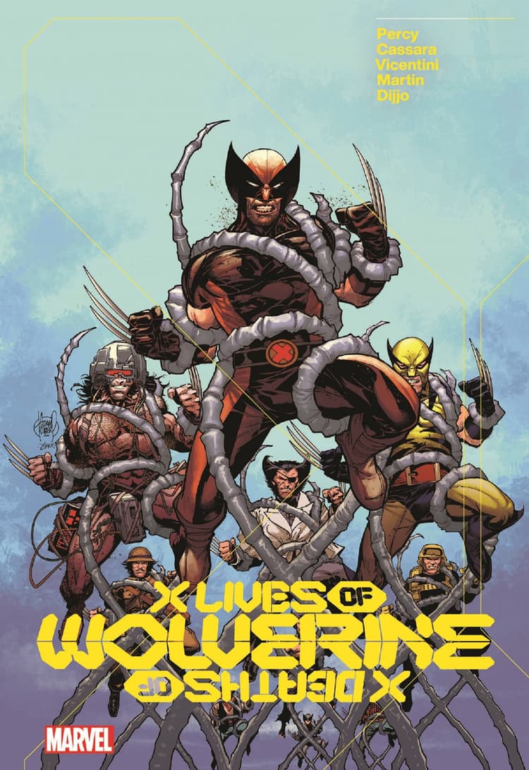 Cover to X LIVES OF WOLVERINE/X DEATHS OF WOLVERINE.