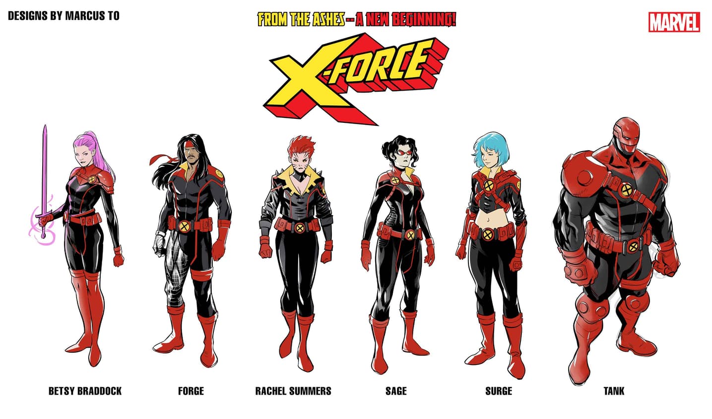 X-FORCE costume designs by Marcus To