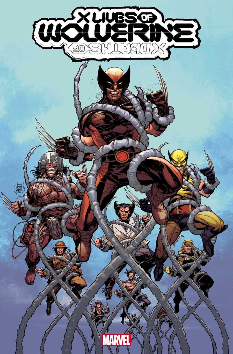 X LIVES OF WOLVERINE #1 Cover by ADAM KUBERT