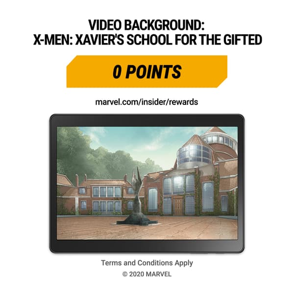 Marvel Insider Featured Rewards X-Men: Xavier's School for the Gifted Free Video Call Background