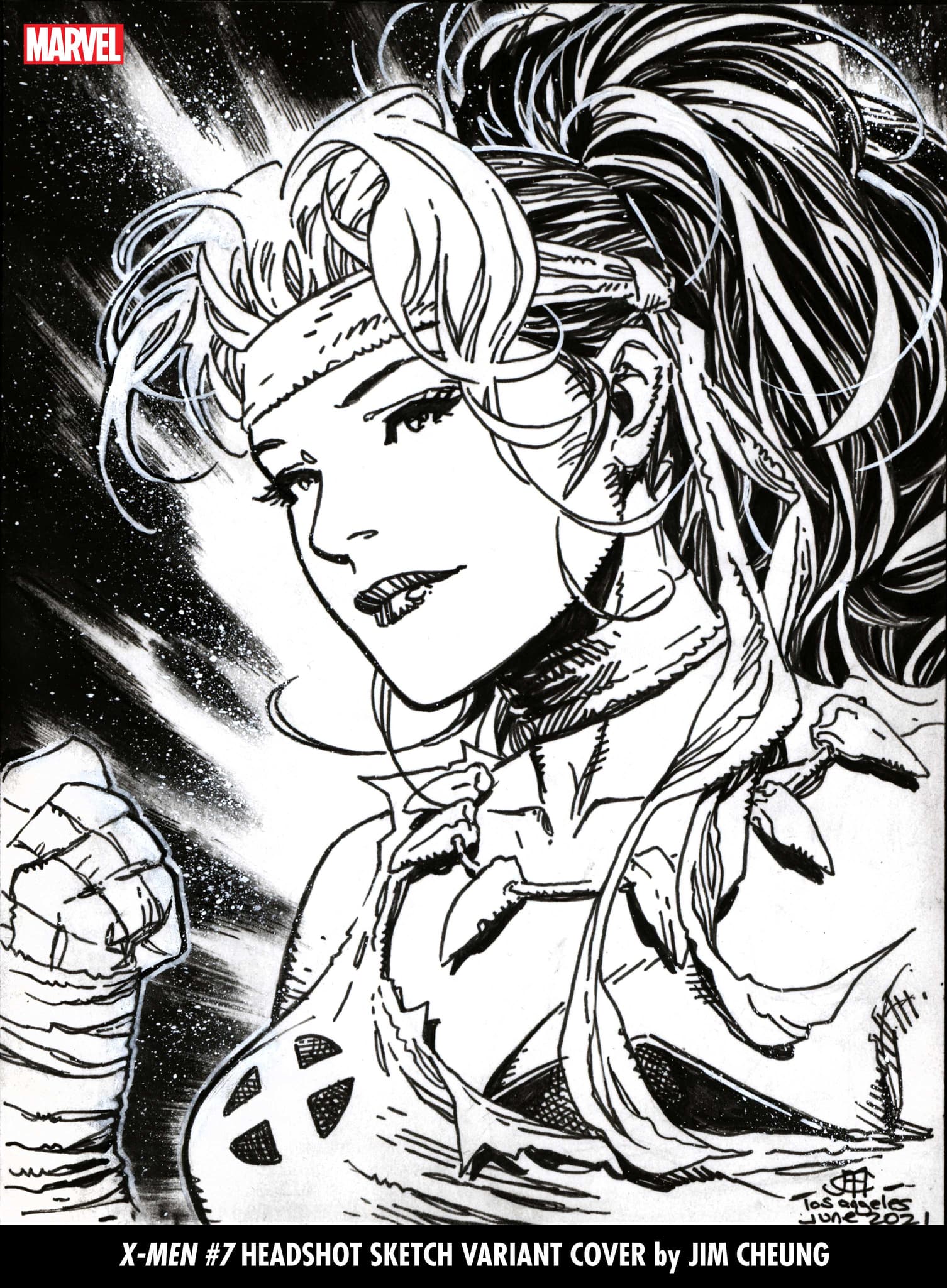 X-MEN #7 HEADSHOT SKETCH VARIANT COVER by JIM CHEUNG