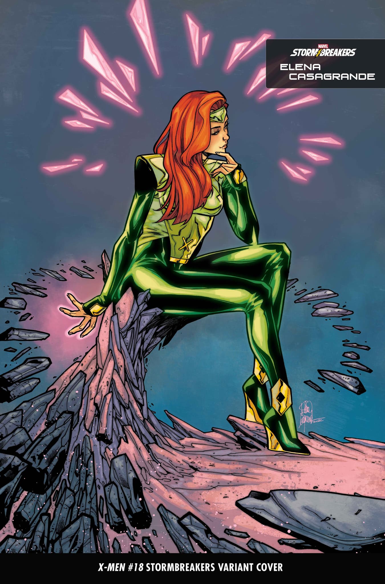 X-MEN #18 STORMBREAKERS VARIANT COVER by ELENA CASAGRANDE