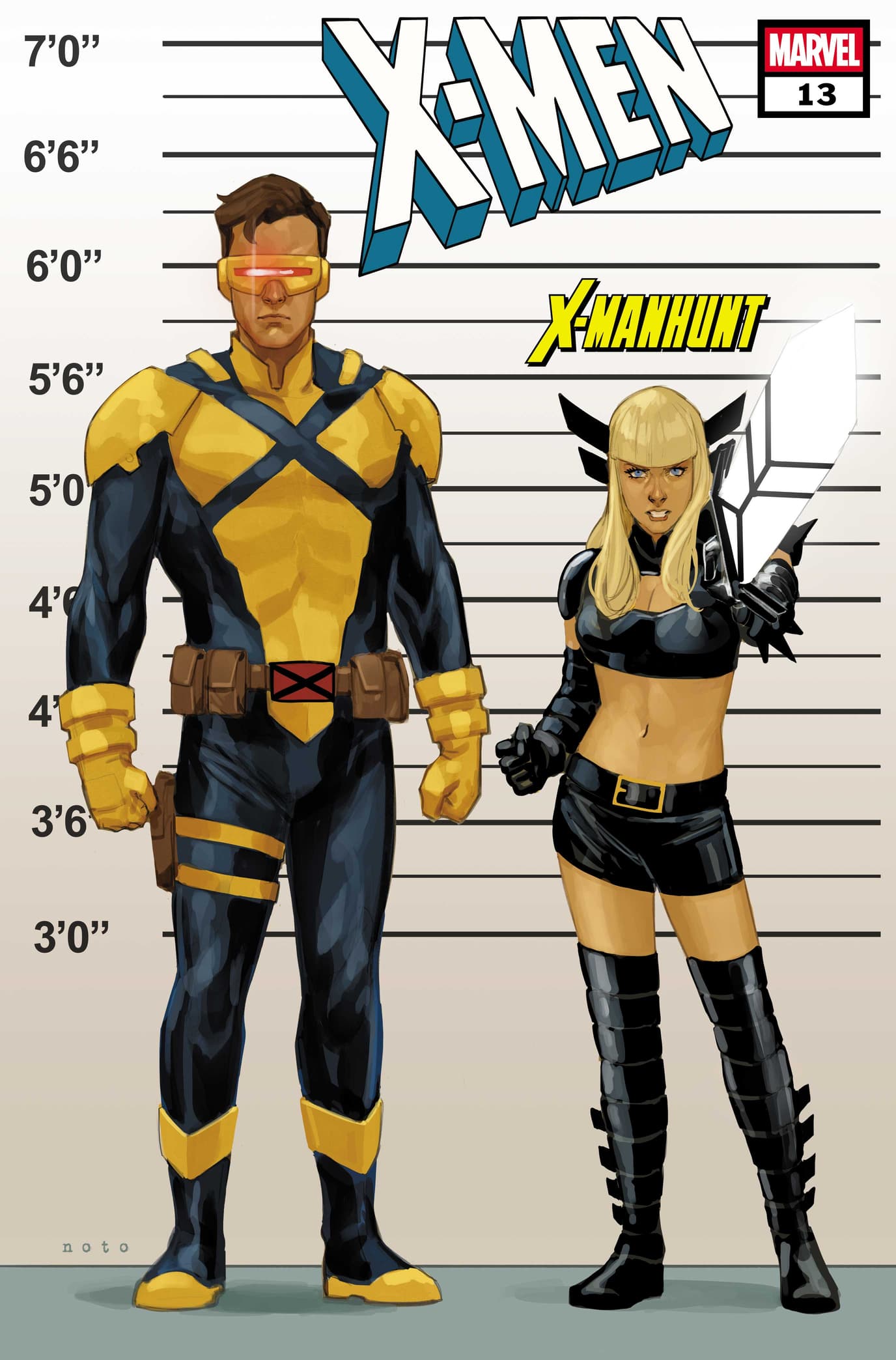 X-Manhunt' Connecting Covers by Phil Noto Present a Lineup