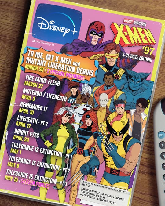 Marvel Animation's X-Men '97 TV Show Disney+ Disney Plus Season 1 Episode List