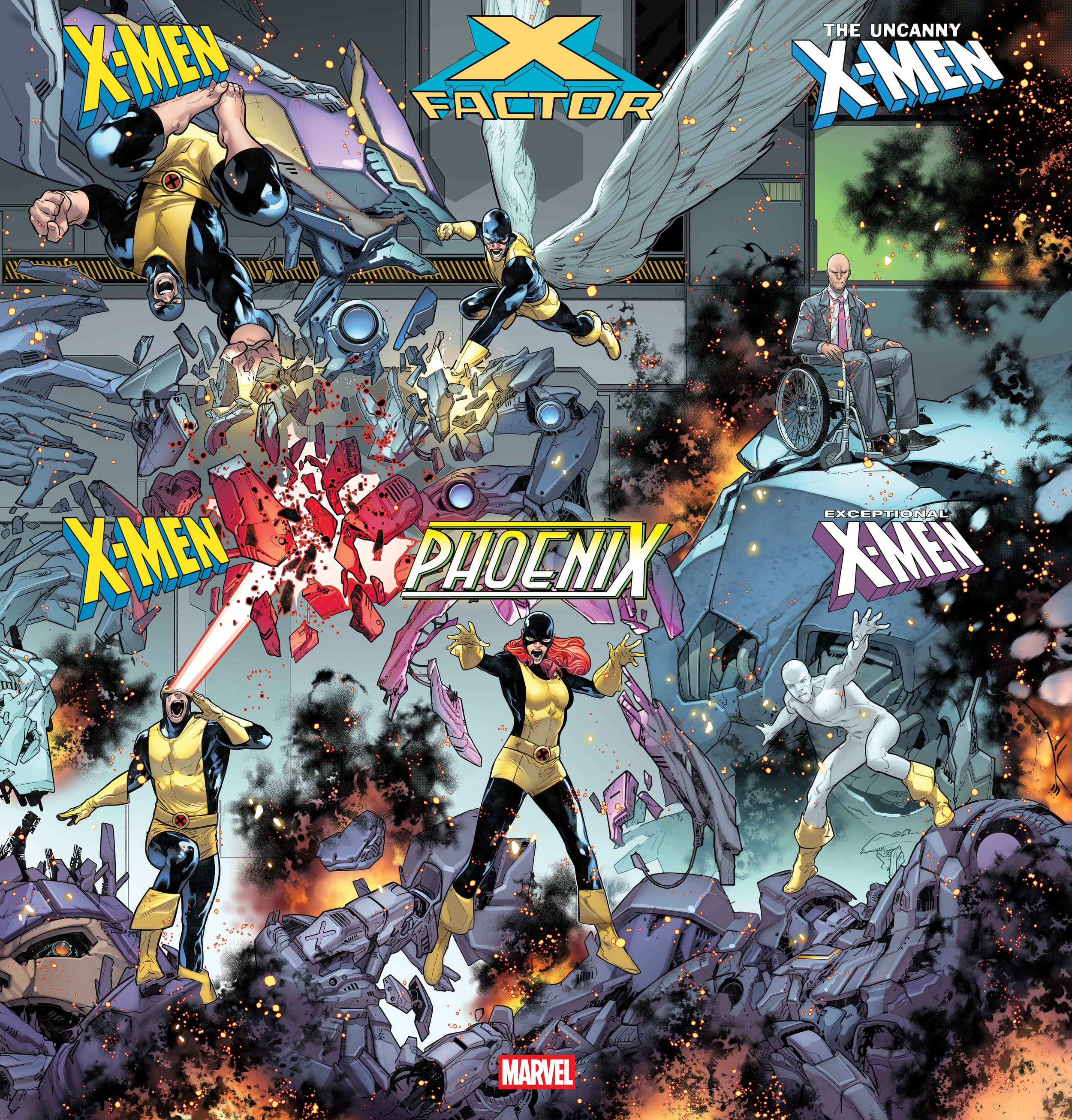 Original X-Men Connecting Covers by R.B. Silva