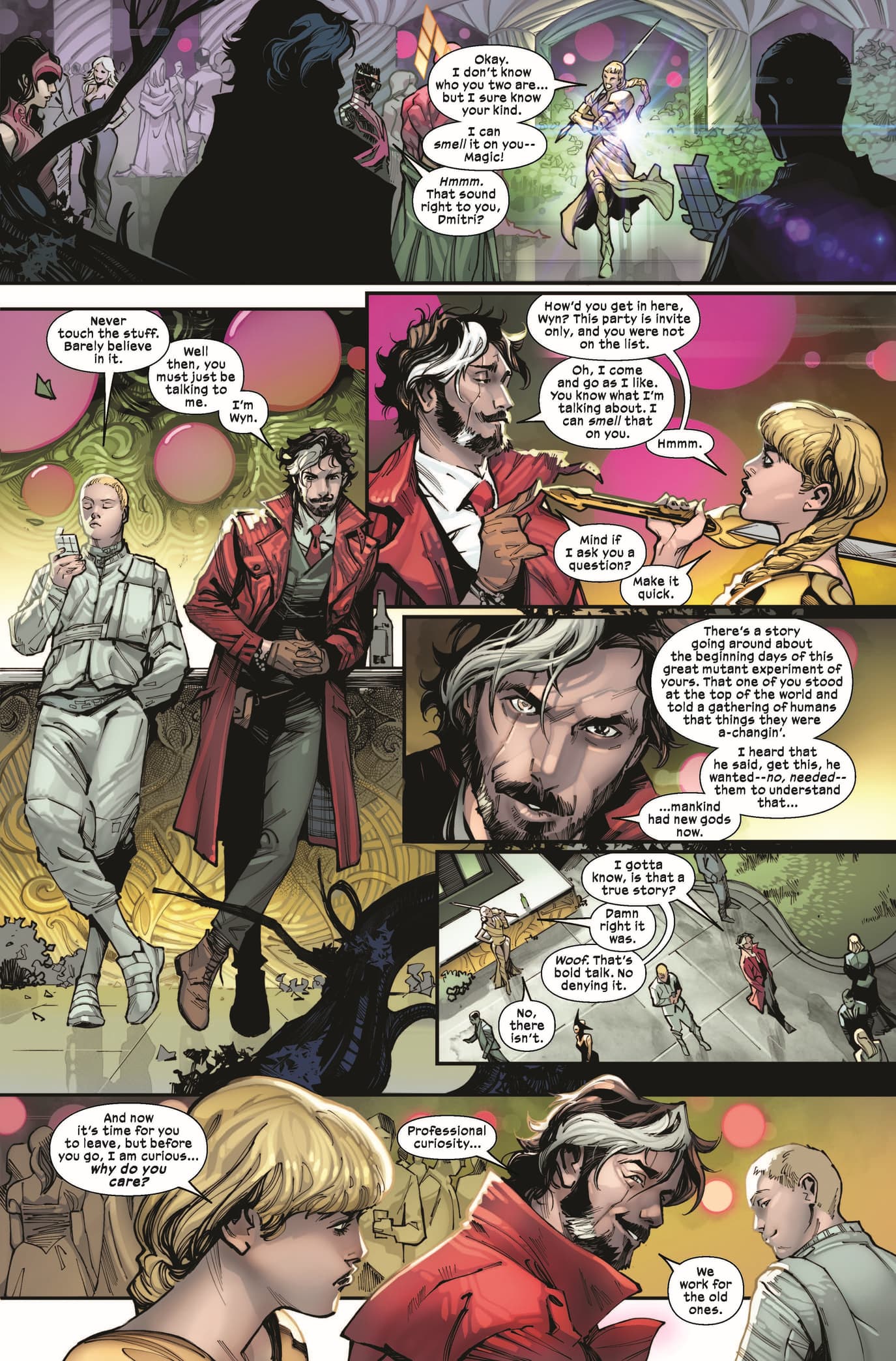X-MEN: HELLFIRE GALA (2023) #1 page by Jonathan Hickman and Valerio Schiti
