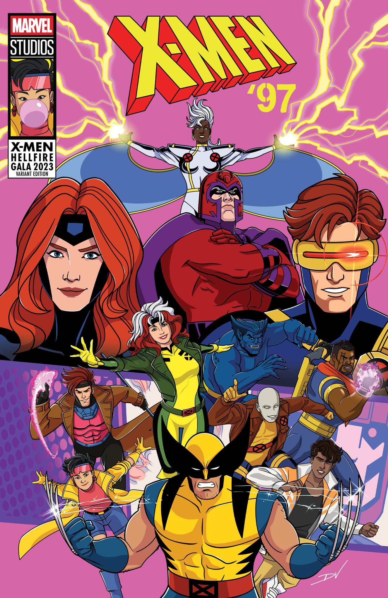 XMEN 97 Capa variante de HQ destaca os personagens do desenho