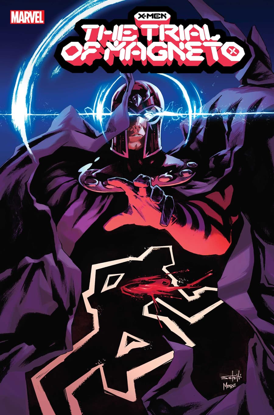 THE TRIAL OF MAGNETO #1 cover by Valerio Schiti