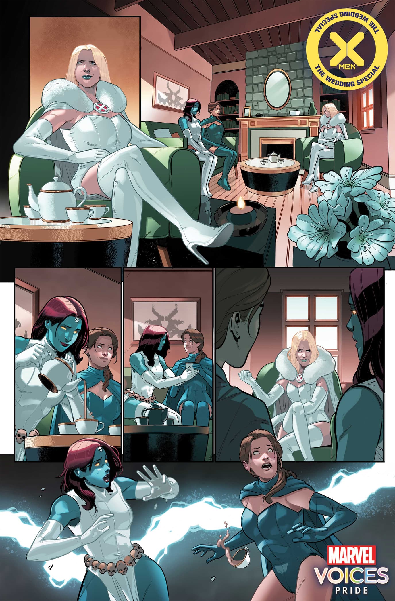 X-MEN: THE WEDDING SPECIAL #1 interior artwork by Stephen Byrne