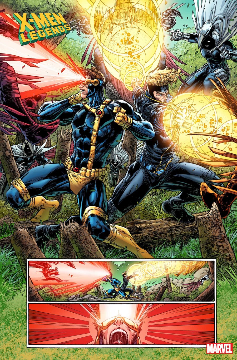 X-MEN LEGENDS #1 preview art by Brett Booth with inks by Adelso Corona and colors by GURU-eFX