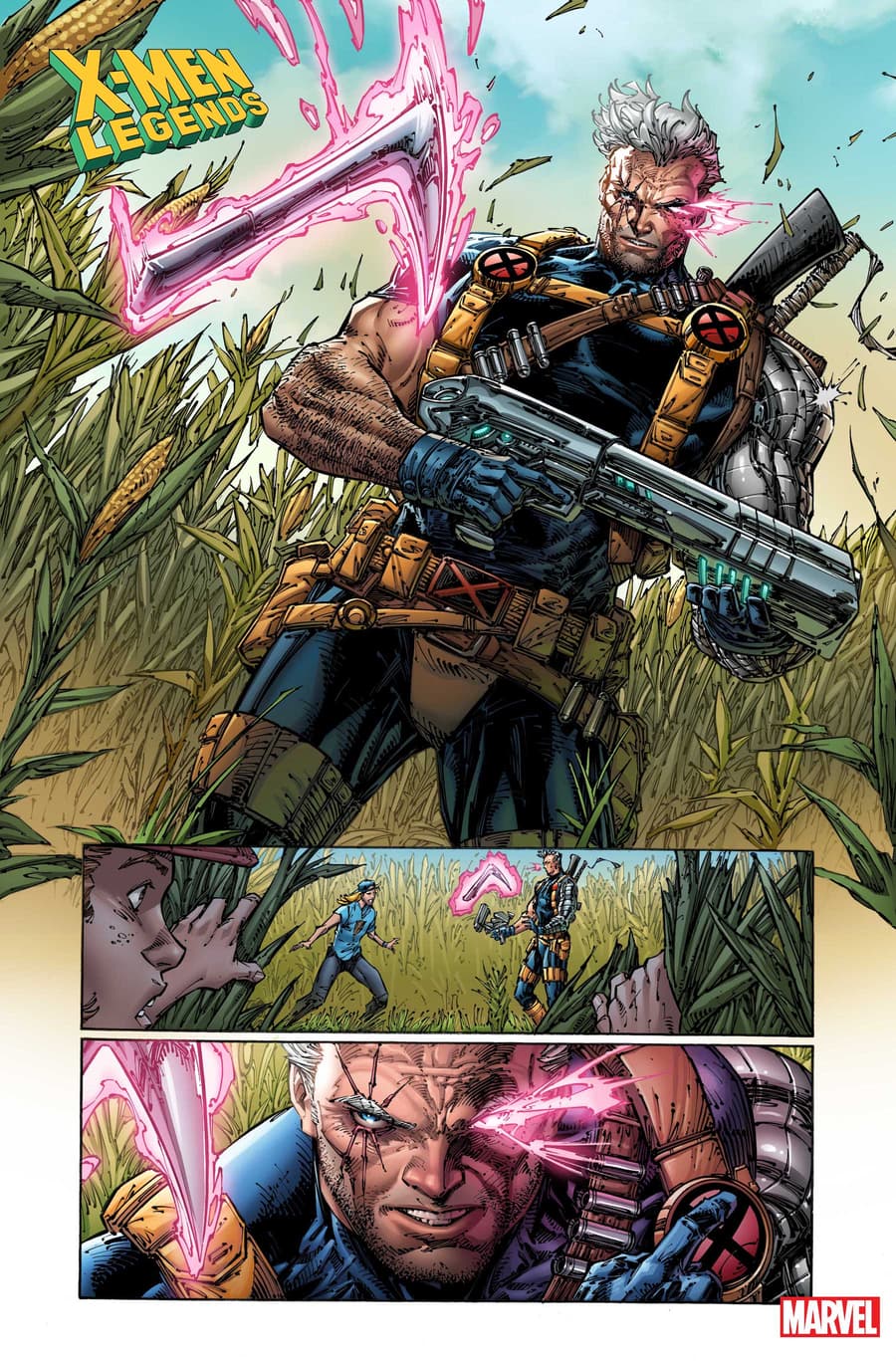X-MEN LEGENDS #1 preview art by Brett Booth with inks by Adelso Corona and colors by GURU-eFX