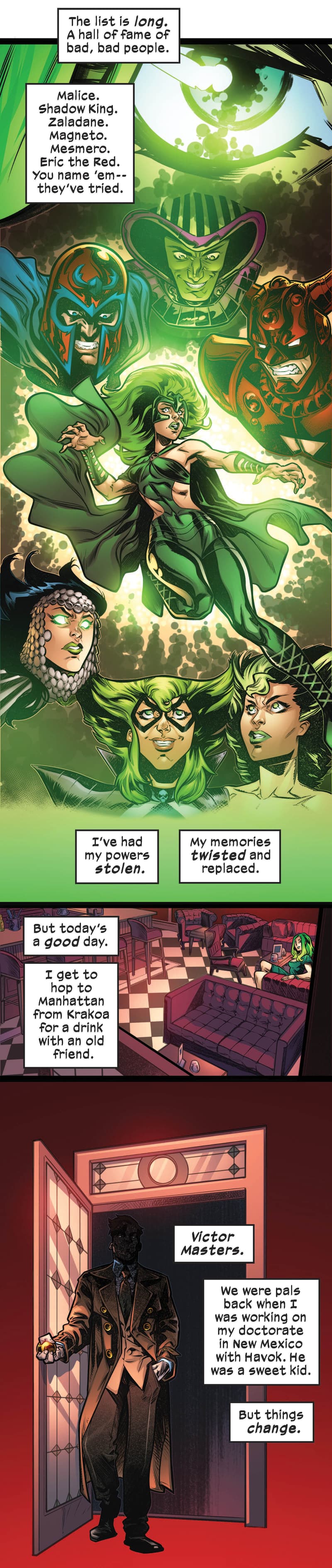 Preview panels from X-MEN UNLIMITED INFINITY COMIC #96.