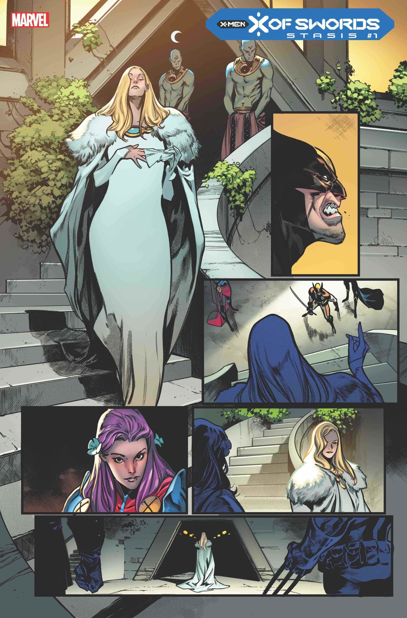 X OF SWORDS: STASIS #1 preview interiors by Pepe Larraz with colors by Marte Gracia